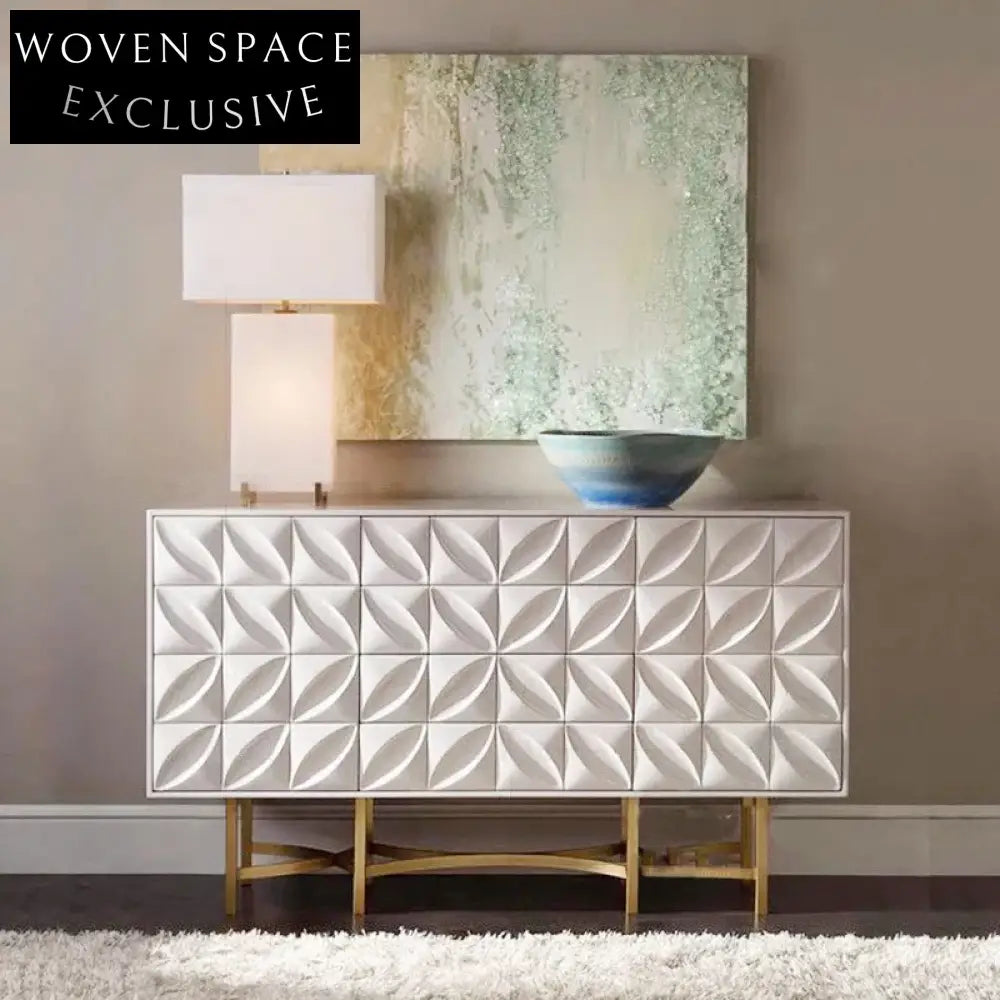 Modern Minimalist Home Storage Cabinet with Drawers, Artificial Board Organizer