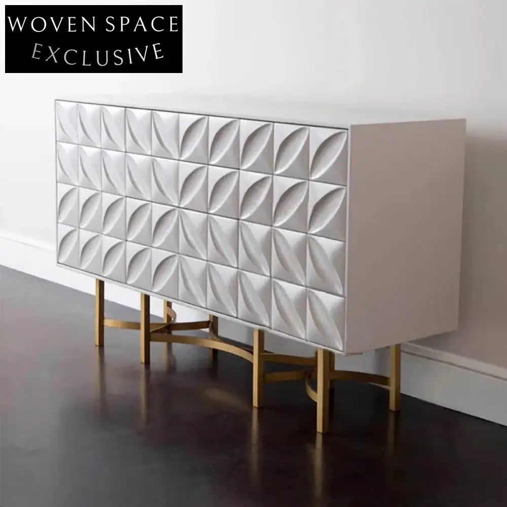 Modern Minimalist Home Storage Cabinet with Drawers, Artificial Board Organizer