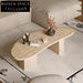 Modern Minimalist Irregular Natural Travertine Smooth Living Room Coffee Table
