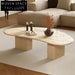 Modern Minimalist Irregular Natural Travertine Smooth Living Room Coffee Table