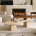 Modern Minimalist Irregular Natural Travertine Smooth Living Room Coffee Table