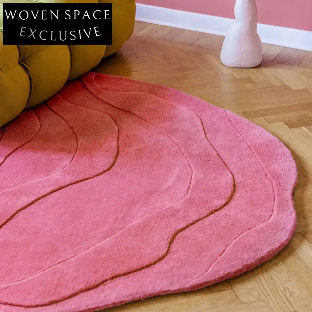 Modern Minimalist Irregular Shape Luxury Polyester Living Room Area Rug