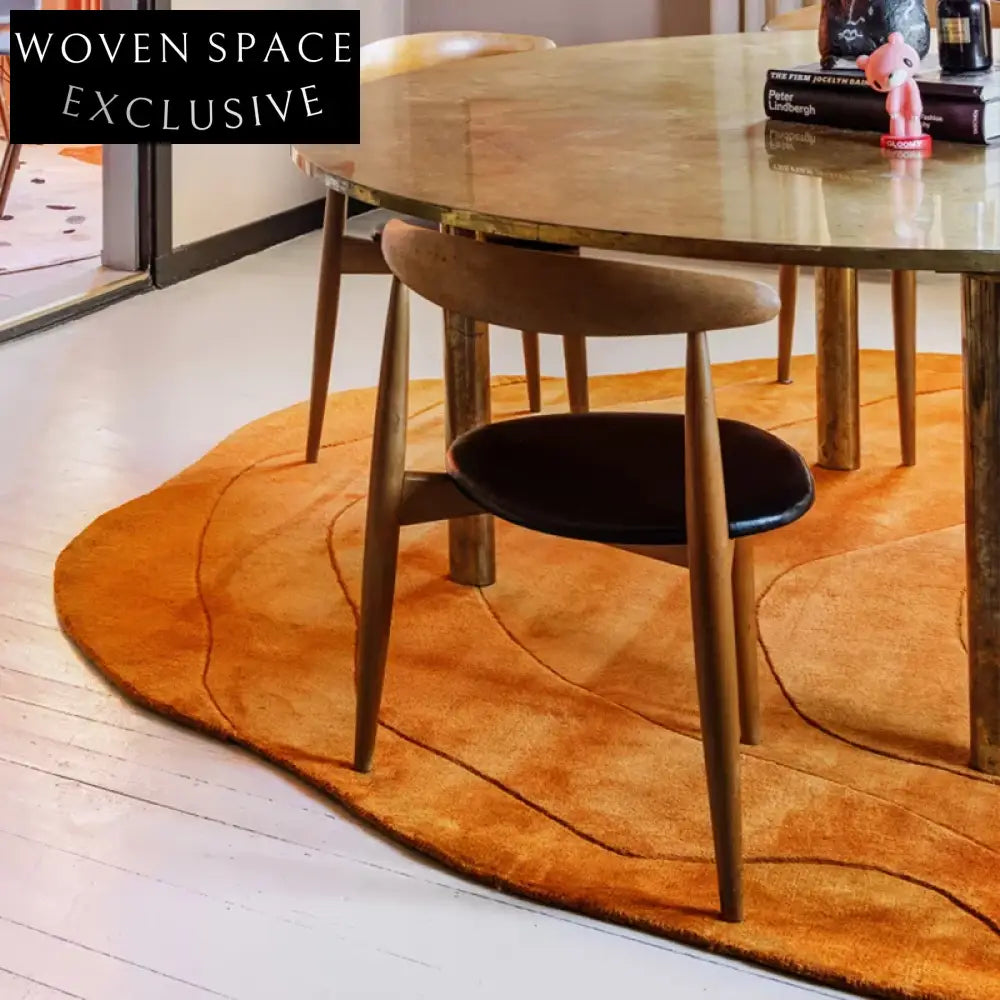 Modern Minimalist Irregular Shape Luxury Polyester Living Room Area Rug