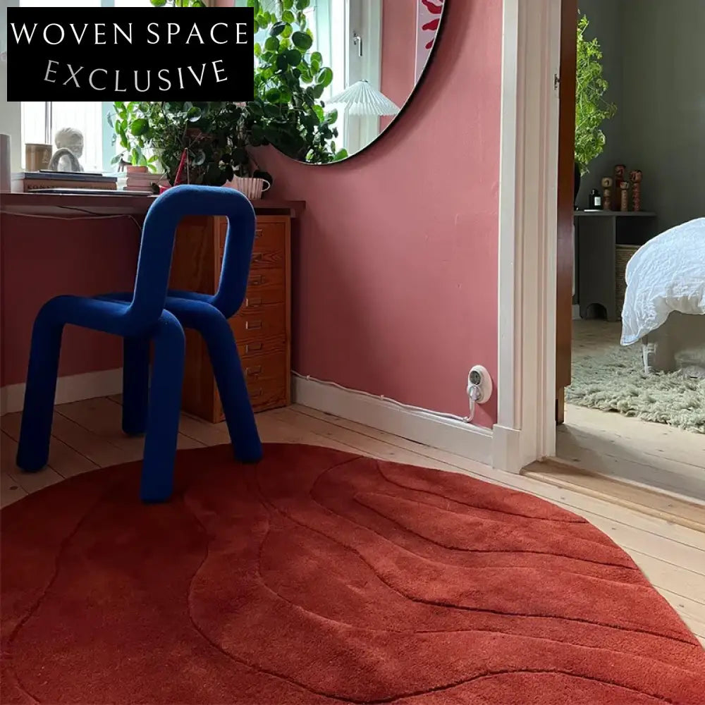 Modern Minimalist Irregular Shape Luxury Polyester Living Room Area Rug