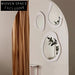Modern Minimalist Irregular Wood Frame Decorative Wall Mounted Mirror