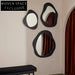 Modern Minimalist Irregular Wood Frame Decorative Wall Mounted Mirror