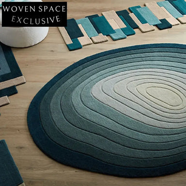 Modern Minimalist Irregular Wool Area Rug for Living Room Bedroom Decor