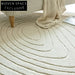 Modern Minimalist Irregular Wool Area Rug for Living Room Bedroom Decor