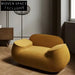 Modern Minimalist Linen Fabric Wood Frame Double Seat Cozy Living Room Sofa