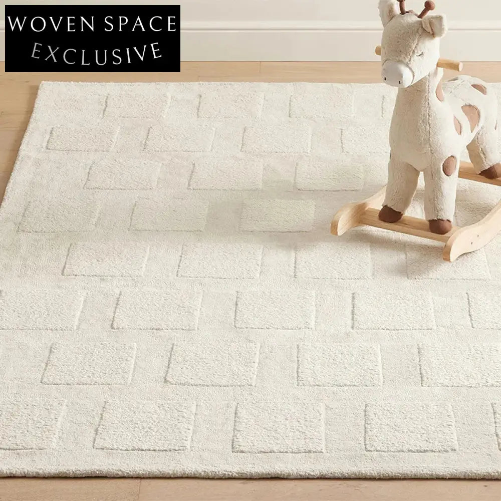 Modern Minimalist Luxury Living Room Bedroom Carpet with 3D Design