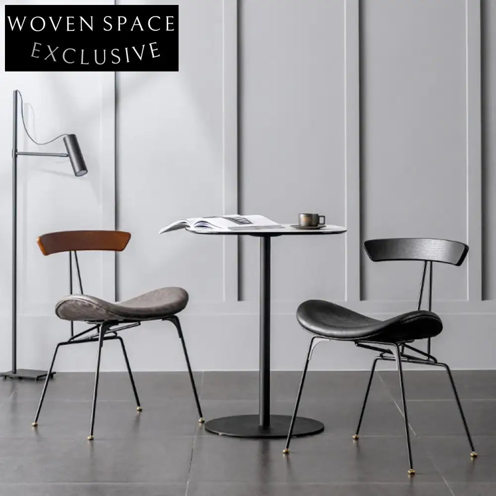 Modern Minimalist Metal Dining Chair with Plush Cushion for Home Restaurant Seating