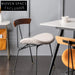 Modern Minimalist Metal Dining Chair with Plush Cushion for Home Restaurant Seating