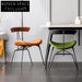 Modern Minimalist Metal Dining Chair with Plush Cushion for Home Restaurant Seating