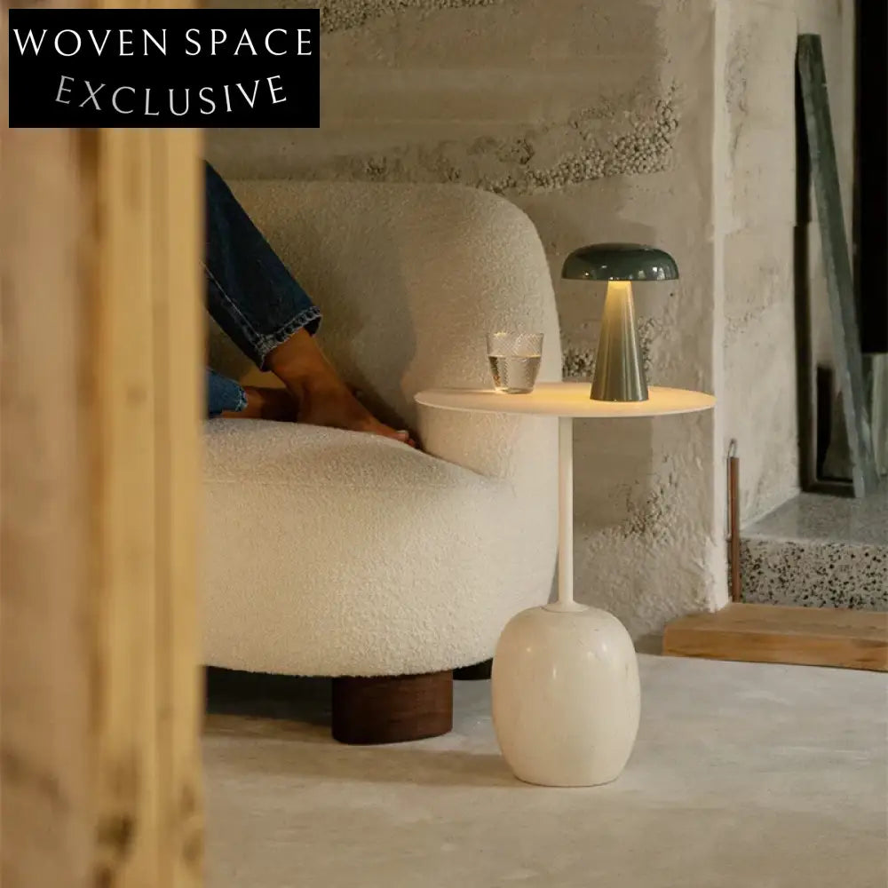 Modern Minimalist Metal Round Coffee Table with Elegant Marble Base