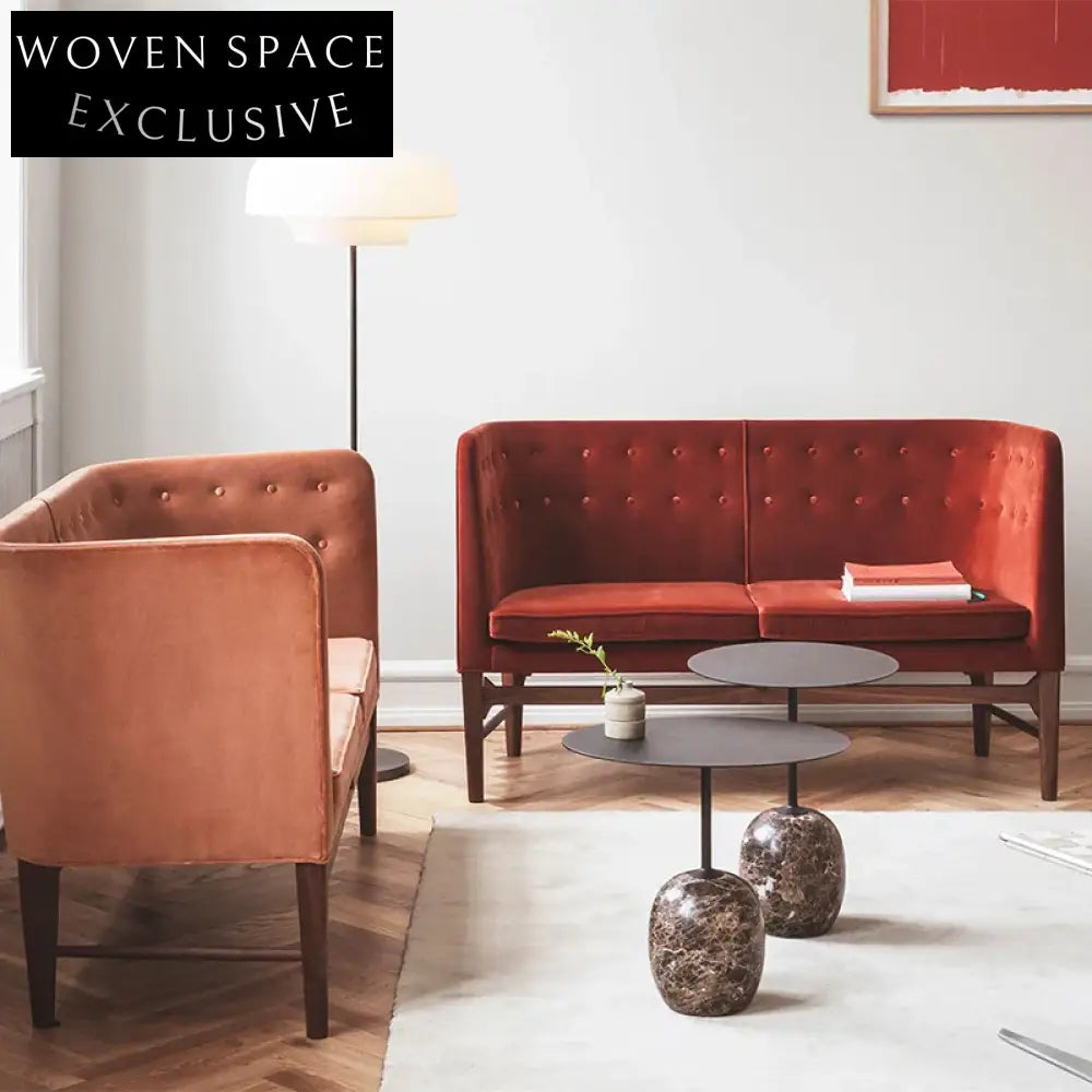 Modern Minimalist Metal Round Coffee Table with Elegant Marble Base