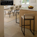 Modern Minimalist Metal Velvet Counter Height Bar Stool for Kitchen Island