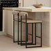 Modern Minimalist Metal Velvet Counter Height Bar Stool for Kitchen Island