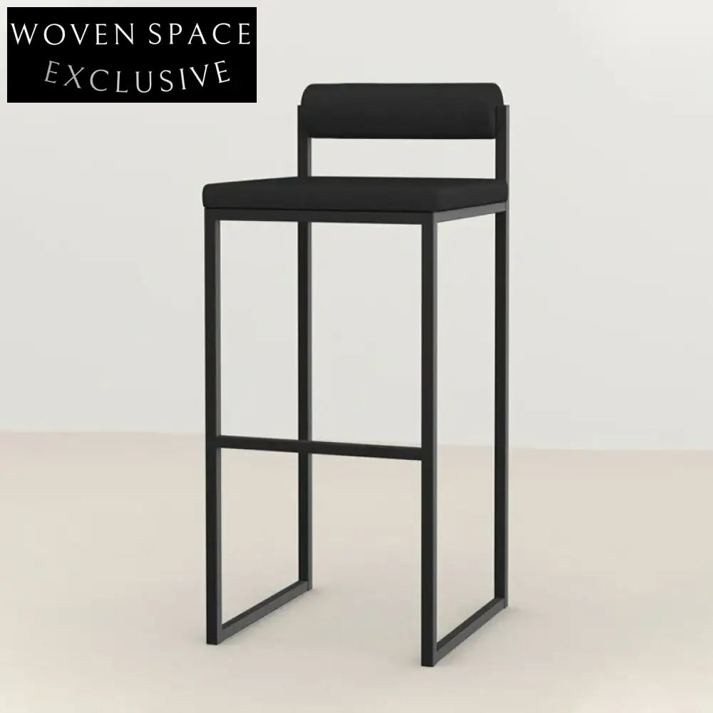 Modern Minimalist Metal Velvet Counter Height Bar Stool for Kitchen Island