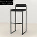 Modern Minimalist Metal Velvet Counter Height Bar Stool for Kitchen Island