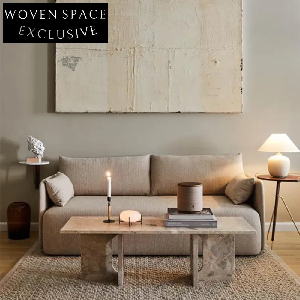 Modern Minimalist Modular Cotton Linen Fabric Living Room Sofa