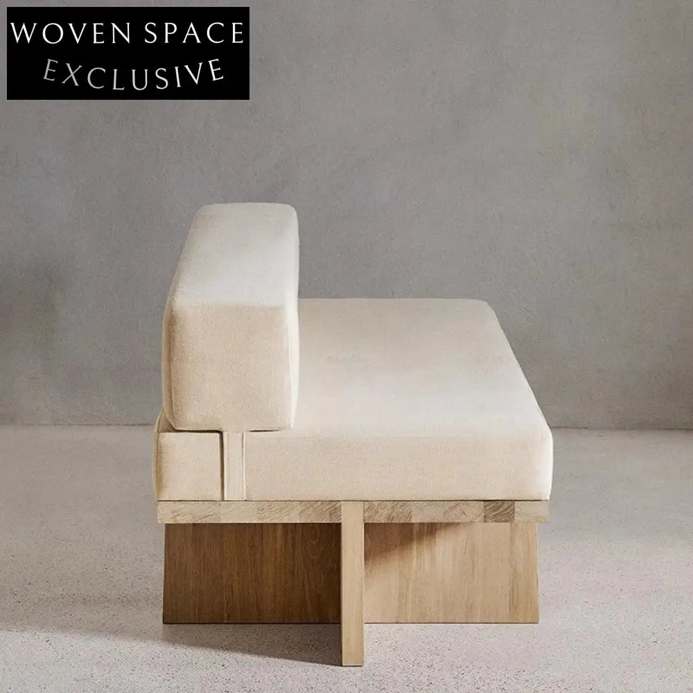 Modern Minimalist Modular Fabric Sectional Upholstery Sofa with Wooden Legs