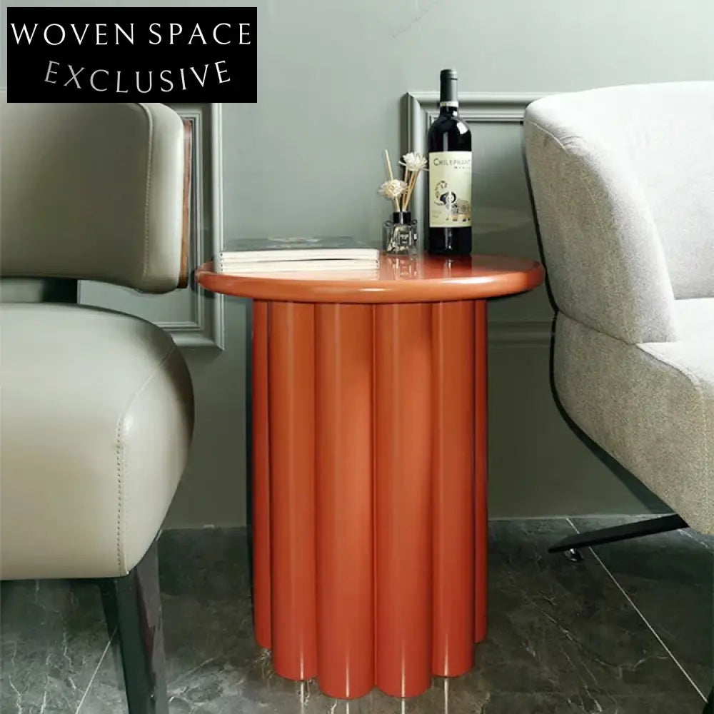 Modern Minimalist Nordic Round Light Luxury Solid Wood Apartment Coffee Table