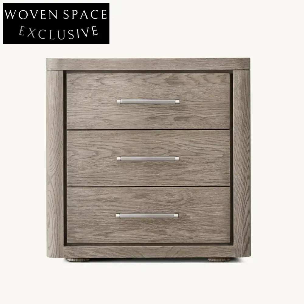 Modern Minimalist Oak Wood Nightstand with Drawer for Elegant Bedroom Spaces