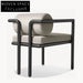 Modern Minimalist Outdoor Aluminum Dining Armchair for Patio Garden Balcony