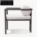 Modern Minimalist Outdoor Aluminum Dining Armchair for Patio Garden Balcony