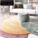 Modern Minimalist Oval Polyester Fiber Plush Living Room Area Rug