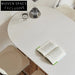 Modern Minimalist Oval White Marble Top Acrylic Base Designer Dining Table
