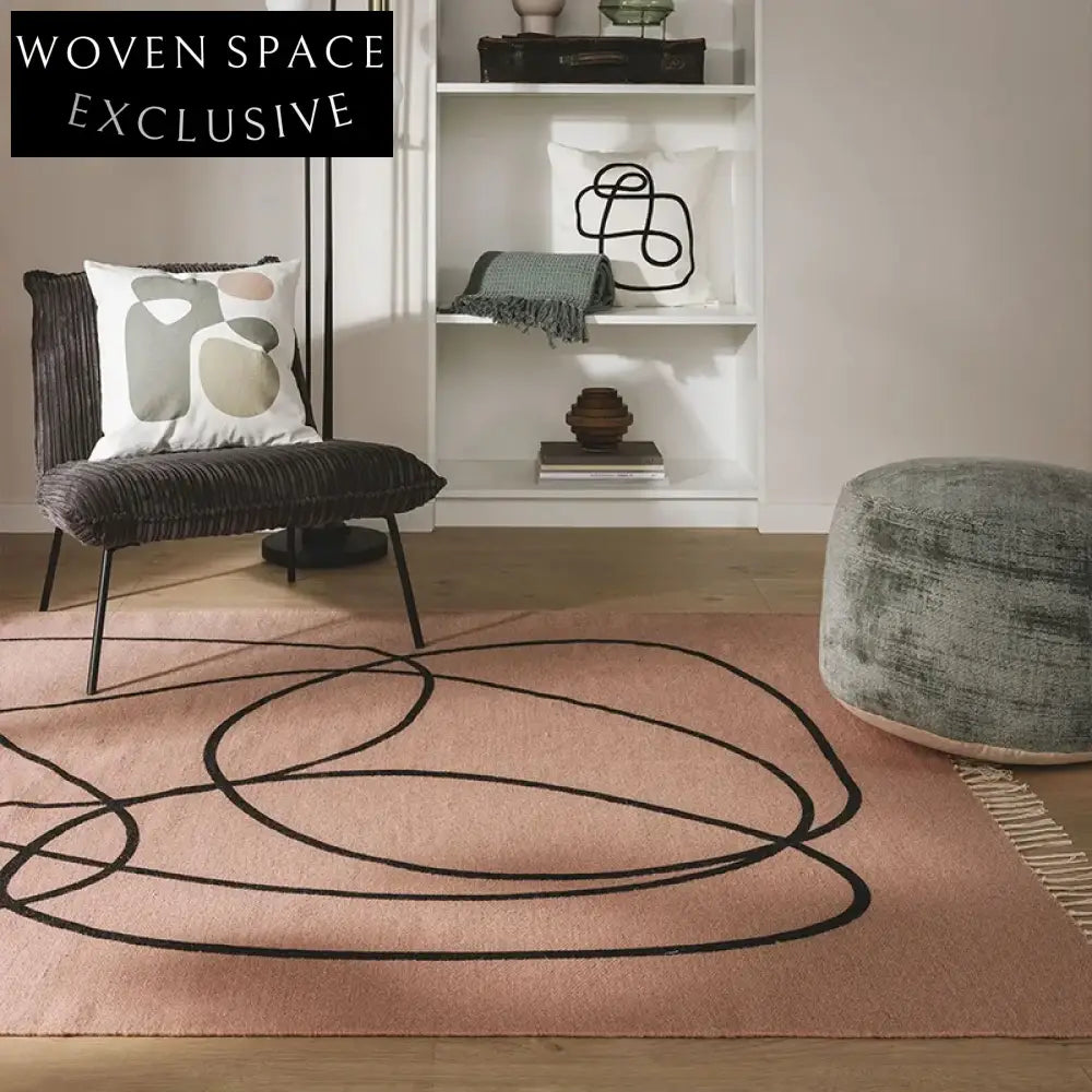 Modern Minimalist Plush Area Rug Latex Backed Quiet Style Living Room Decor