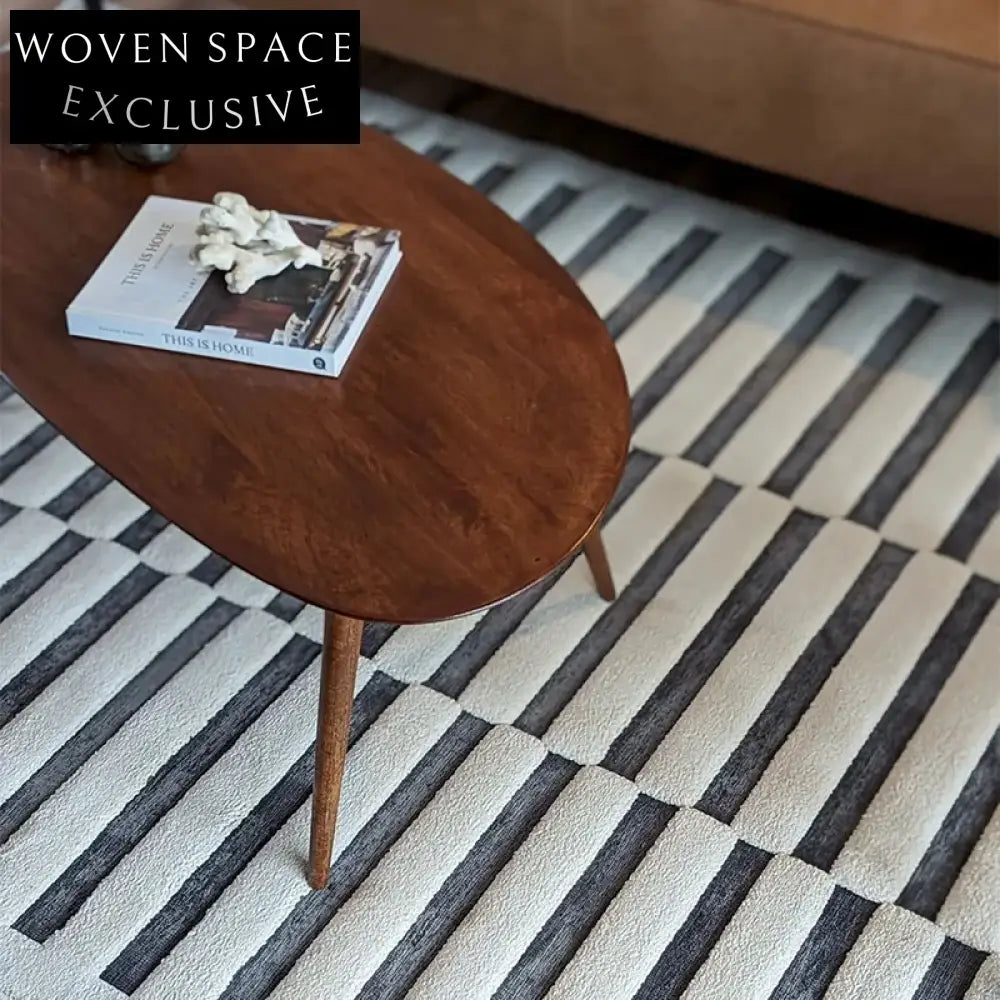 Modern Minimalist Polyester Area Rug for Bedroom Living Room Coffee Table