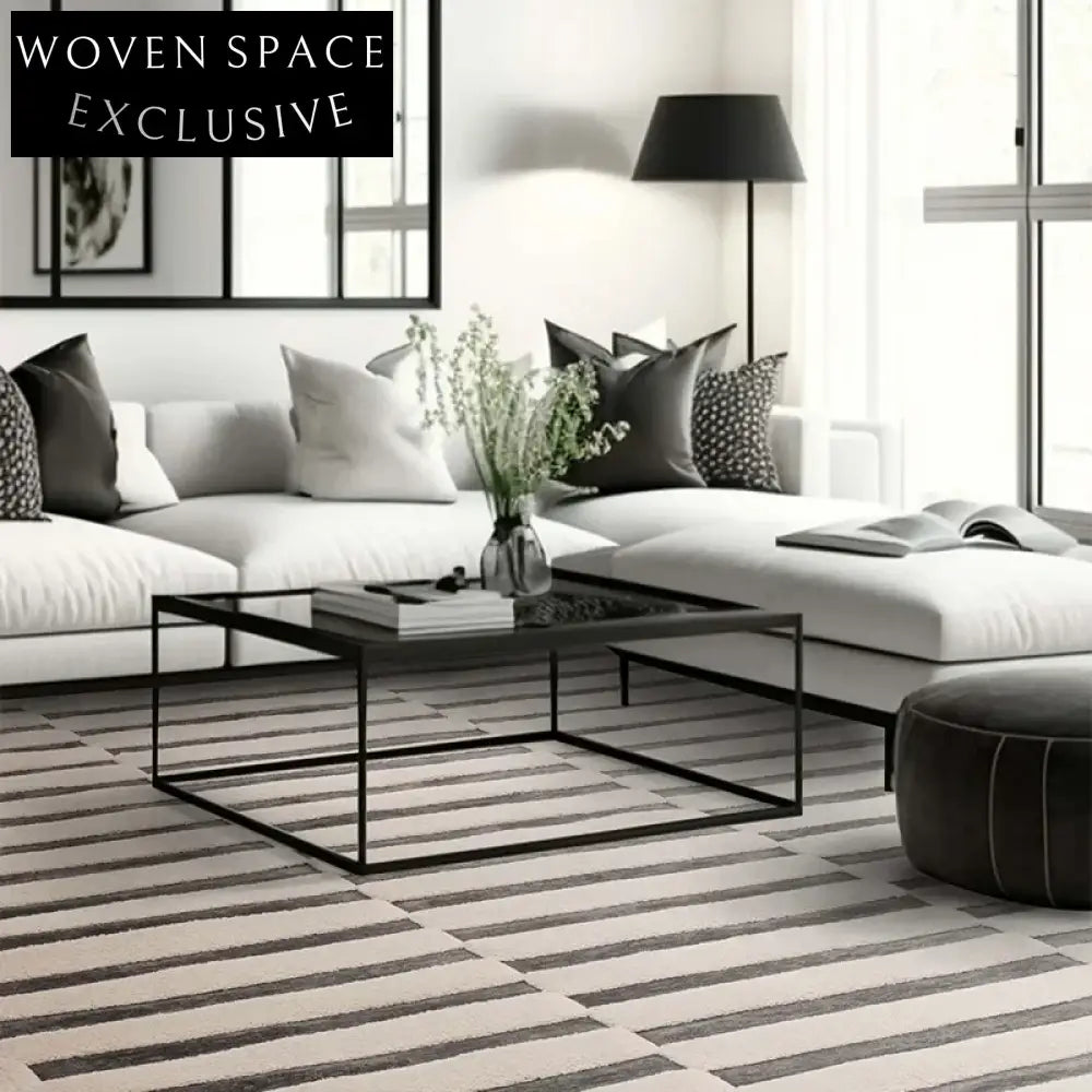 Modern Minimalist Polyester Area Rug for Bedroom Living Room Coffee Table