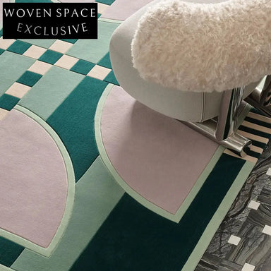 Modern Minimalist Polyester Area Rug for Living Room & Bedroom Decor