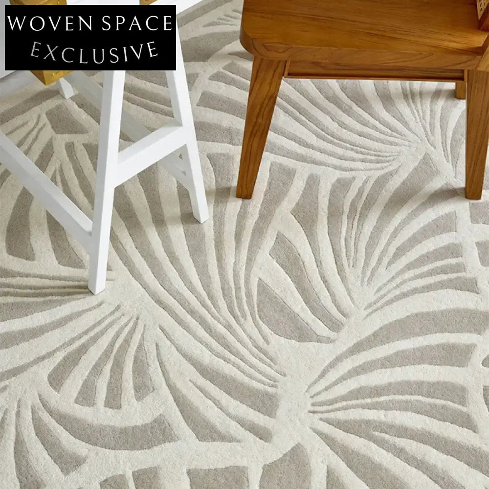 Modern Minimalist Polyester Area Rug – Hand-Tufted for Home Comfort