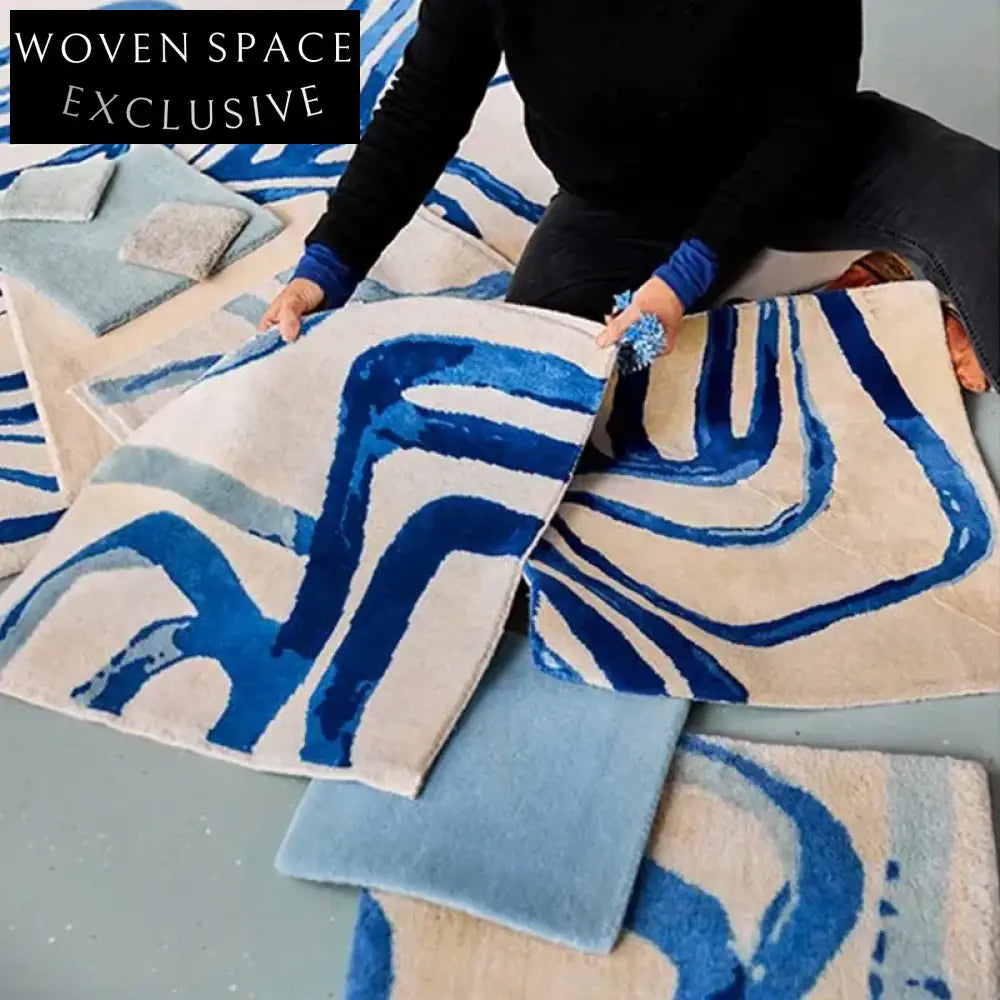 Modern Minimalist Polyester Geometric Pattern Area Rug Home Decor Carpet