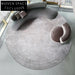 Modern Minimalist Round Black Grey Waterproof Anti-Stain Luxury Area Rug