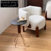 Modern Minimalist Round Glass End Table with Sleek Black Metal Legs