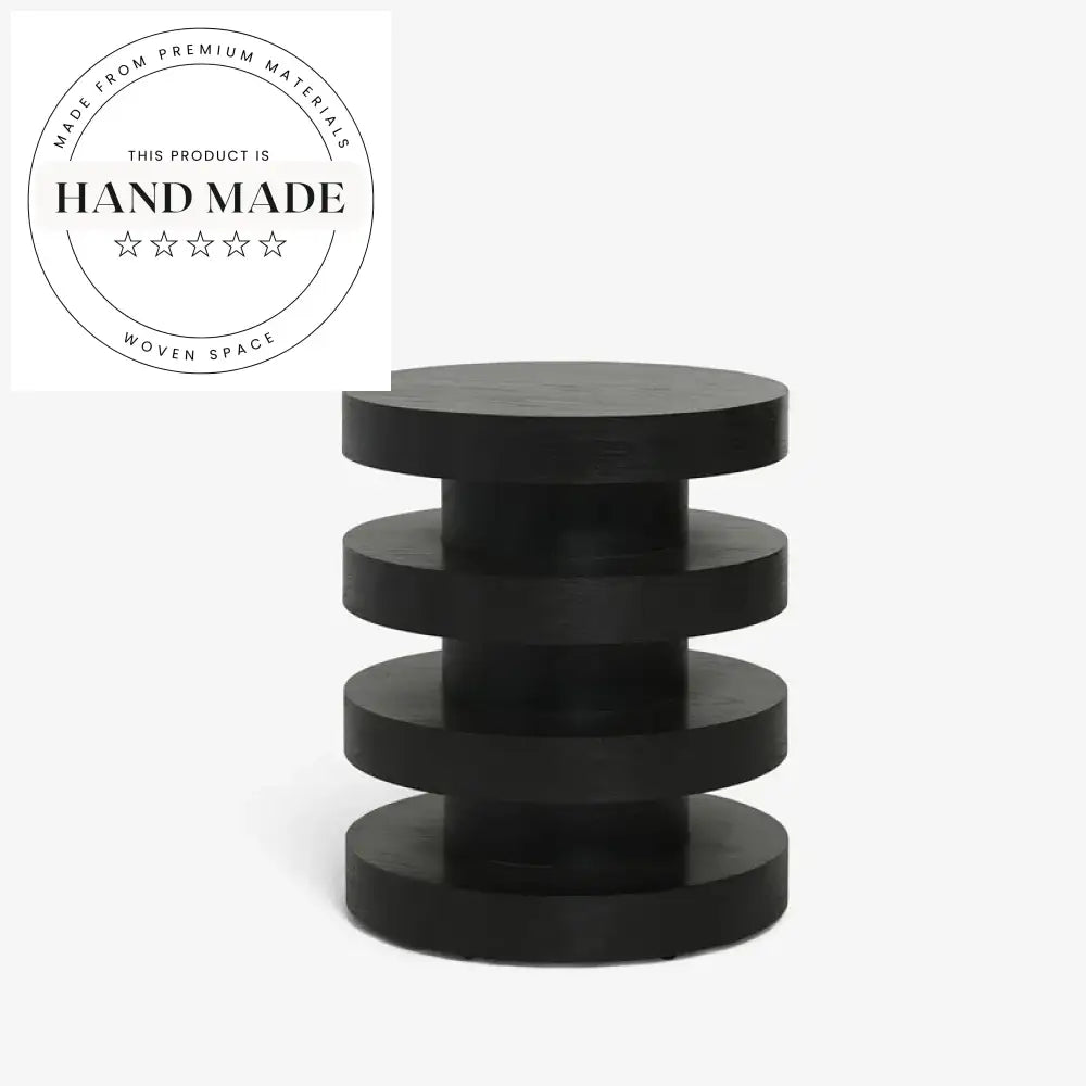 Modern Minimalist Round Solid Wood Frame Decorative Side Table