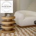 Modern Minimalist Round Solid Wood Frame Decorative Side Table