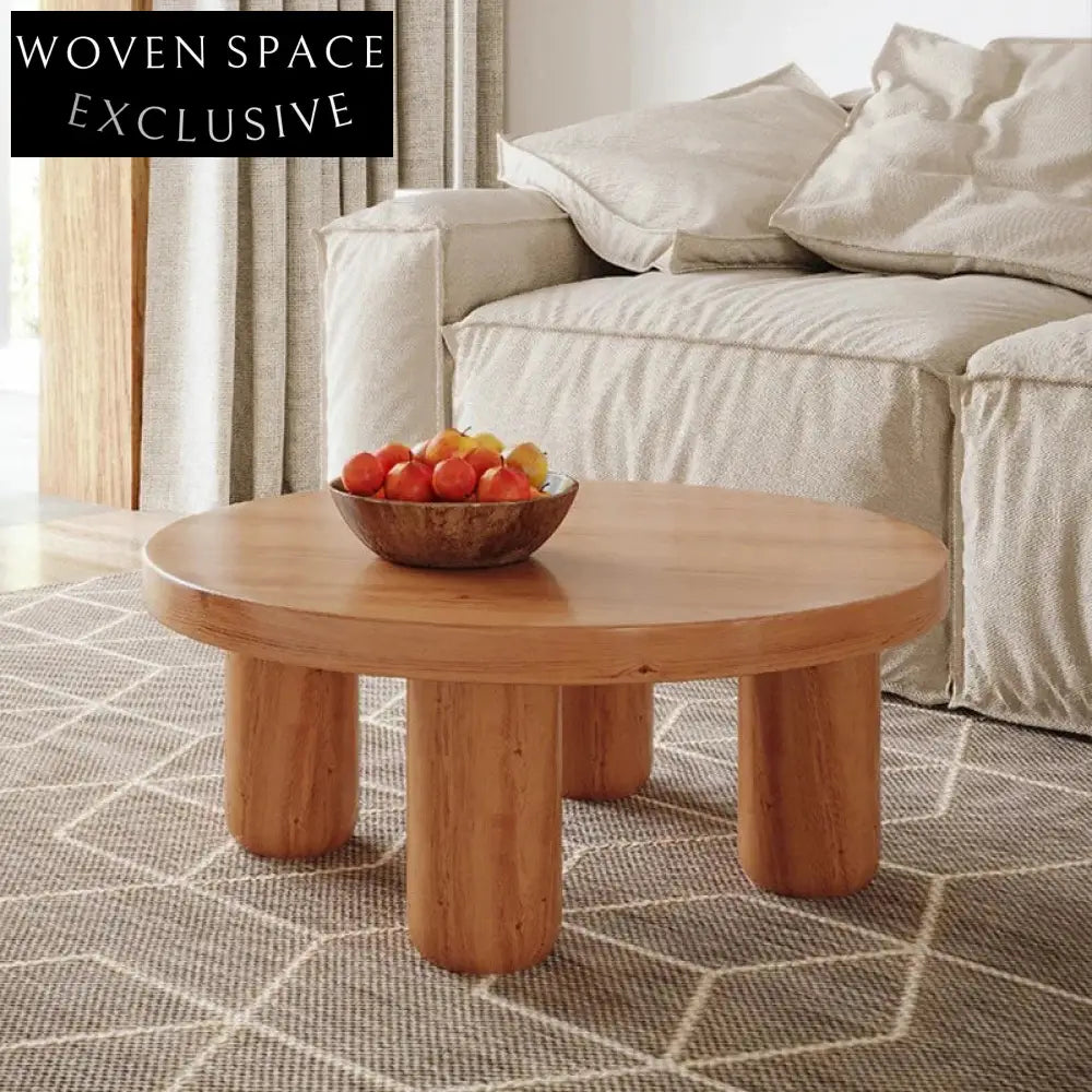 Modern Minimalist Round Wood Coffee Table for Contemporary Living Spaces
