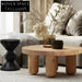 Modern Minimalist Round Wood Coffee Table for Contemporary Living Spaces