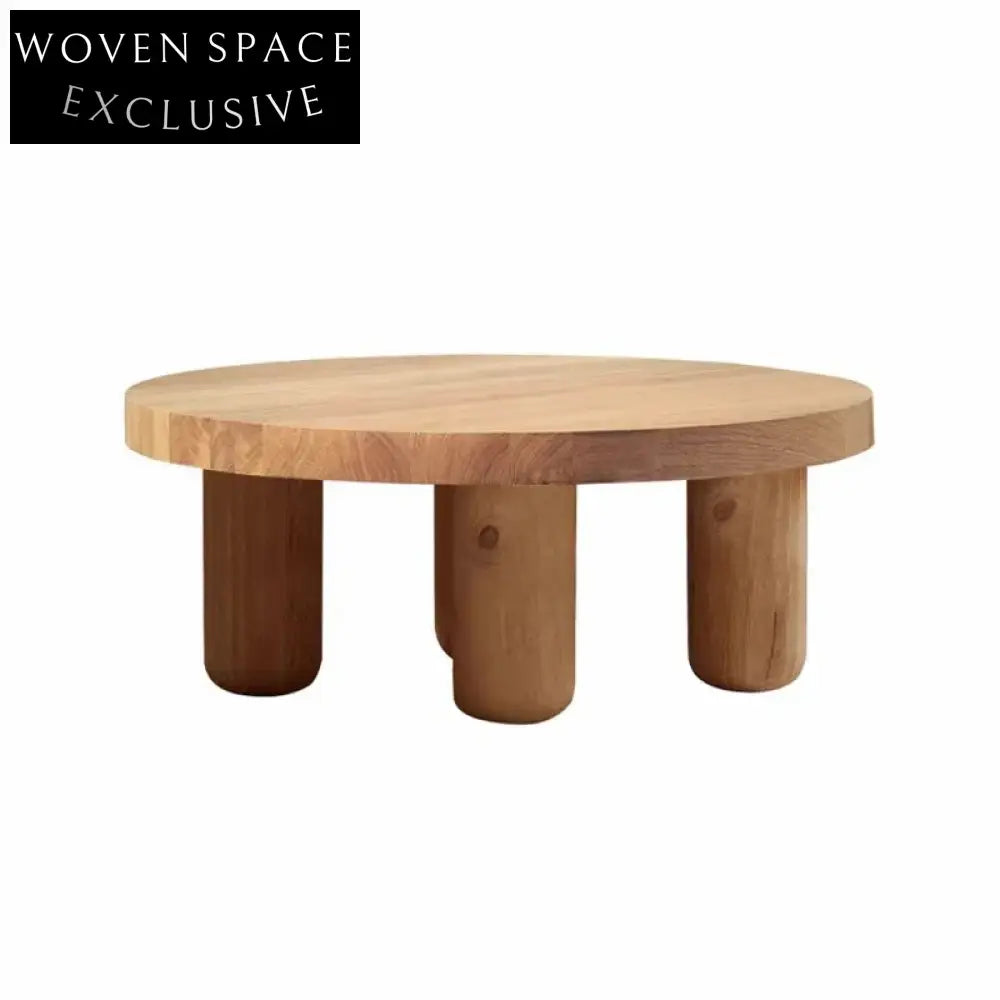 Modern Minimalist Round Wood Coffee Table for Contemporary Living Spaces