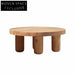 Modern Minimalist Round Wood Coffee Table for Contemporary Living Spaces