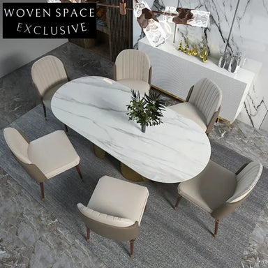 Modern Minimalist Slated Board Kitchen Dining Table with Stainless Steel Base