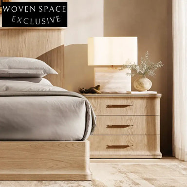 Modern Minimalist Solid Ash Wood Bedside Table Nightstand Cabinet with Storage Drawer