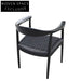 Modern Minimalist Solid Ash Wood Dining Arm Chair with Braided Rope Seat