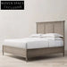 Modern Minimalist Solid Oak Wood High Upholstered King Size Bed Frame