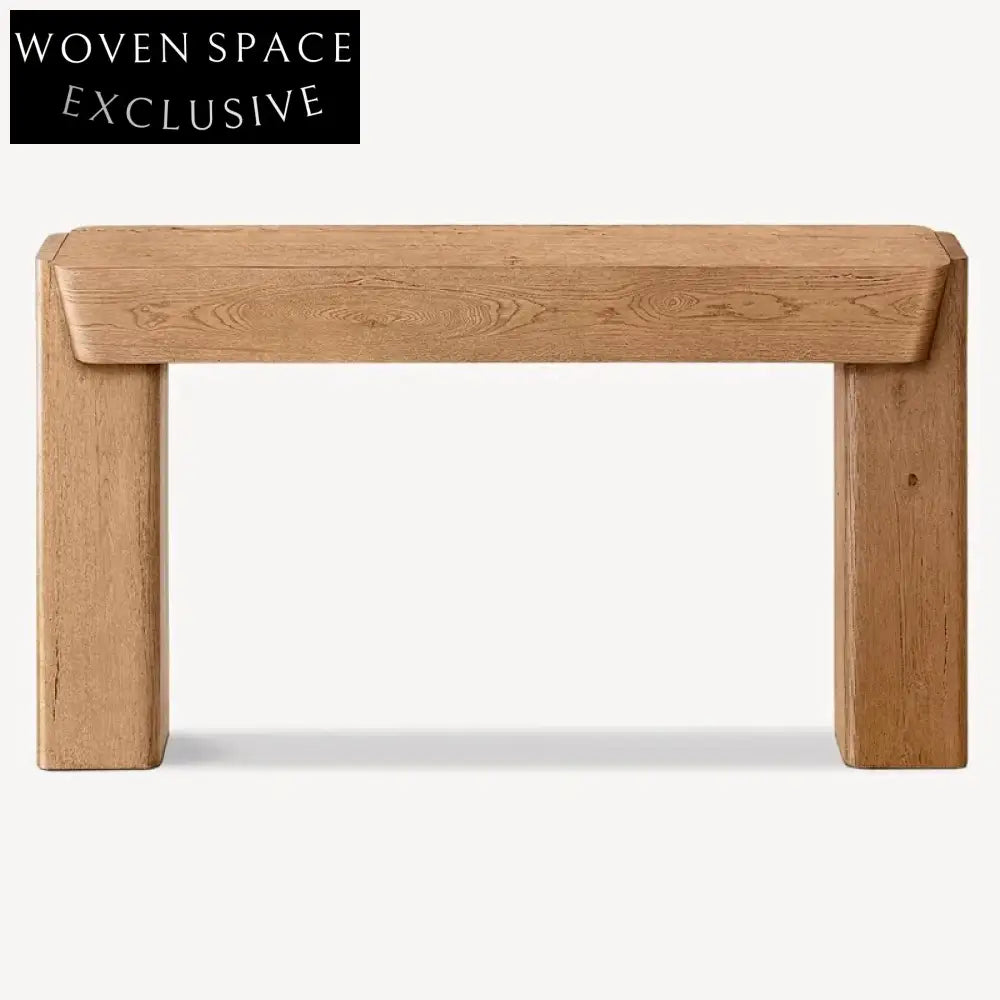 Modern Minimalist Solid Oak Wood Living Room Hallway Console Table